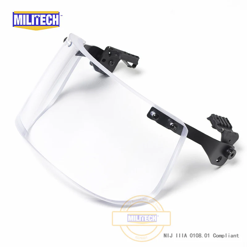 MILITECH® NIJ IIIA 0108.01 Rated Ballistic Visor Face Shield For Tactical Ballistic Helmets - Image 4