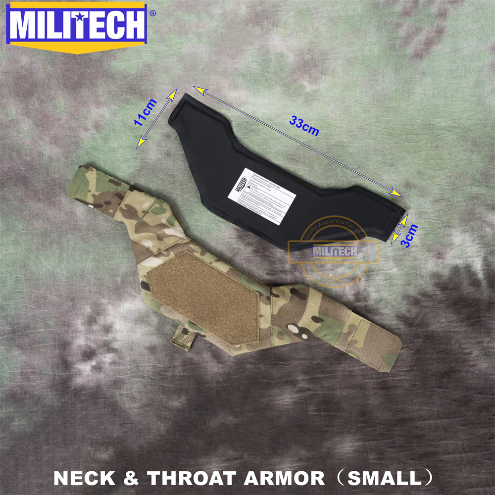 MILITECH® NIJ IIIA 0108.01 Modular Ballistic Neck and Throat Protector (Small) - Image 8